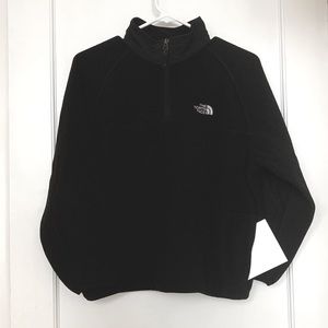 Black North Face Half Zip Fleece - Youth LG